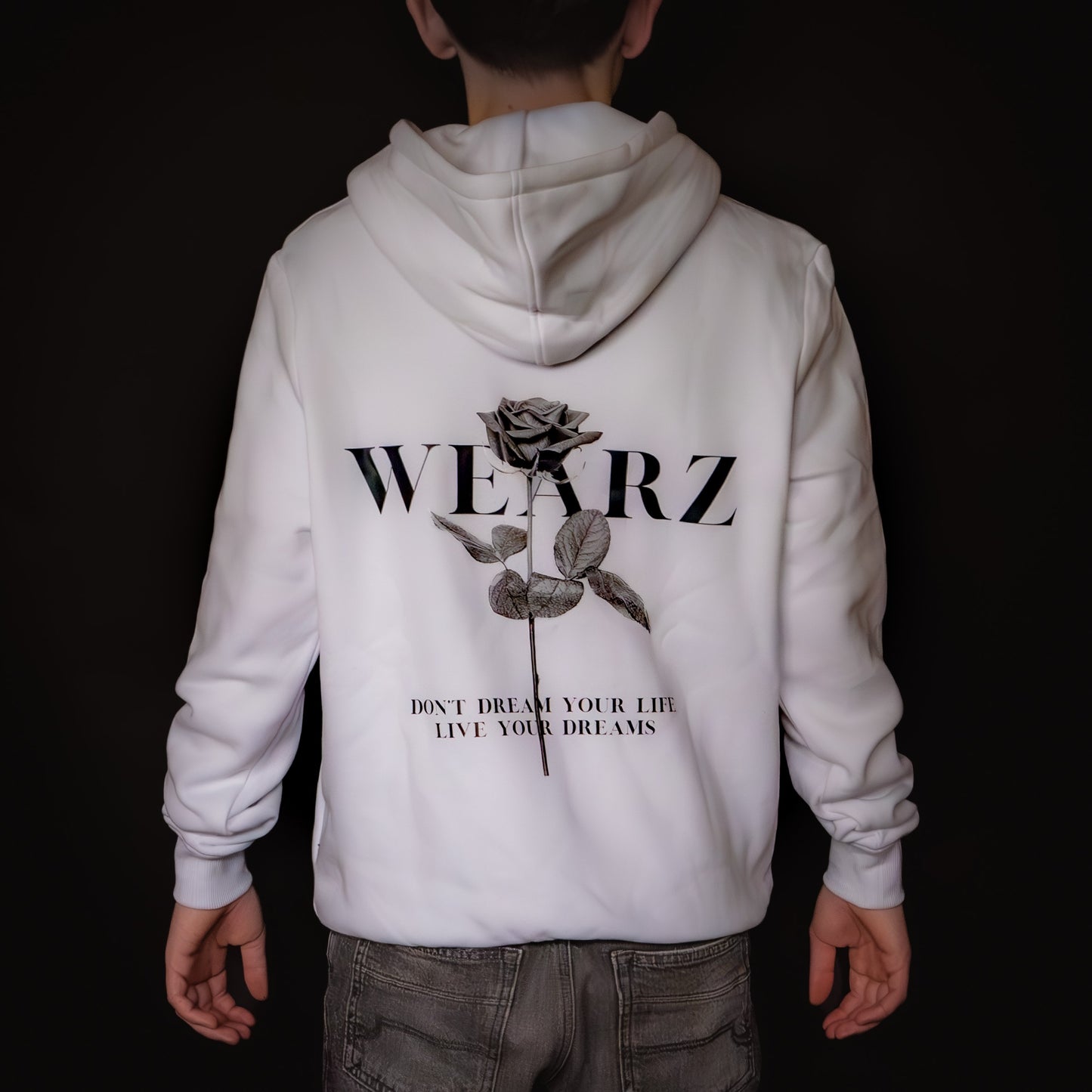 𝐇𝐞𝐚𝐯𝐲 𝐇𝐨𝐨𝐝𝐢𝐞 rose white
